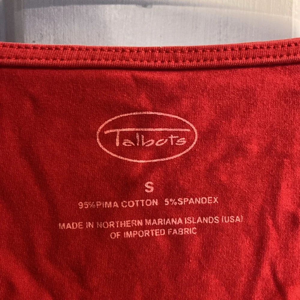 Size Small Talbots Red Top - Picture 3 of 4